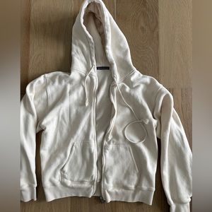 Brandy Melville cream zip up
